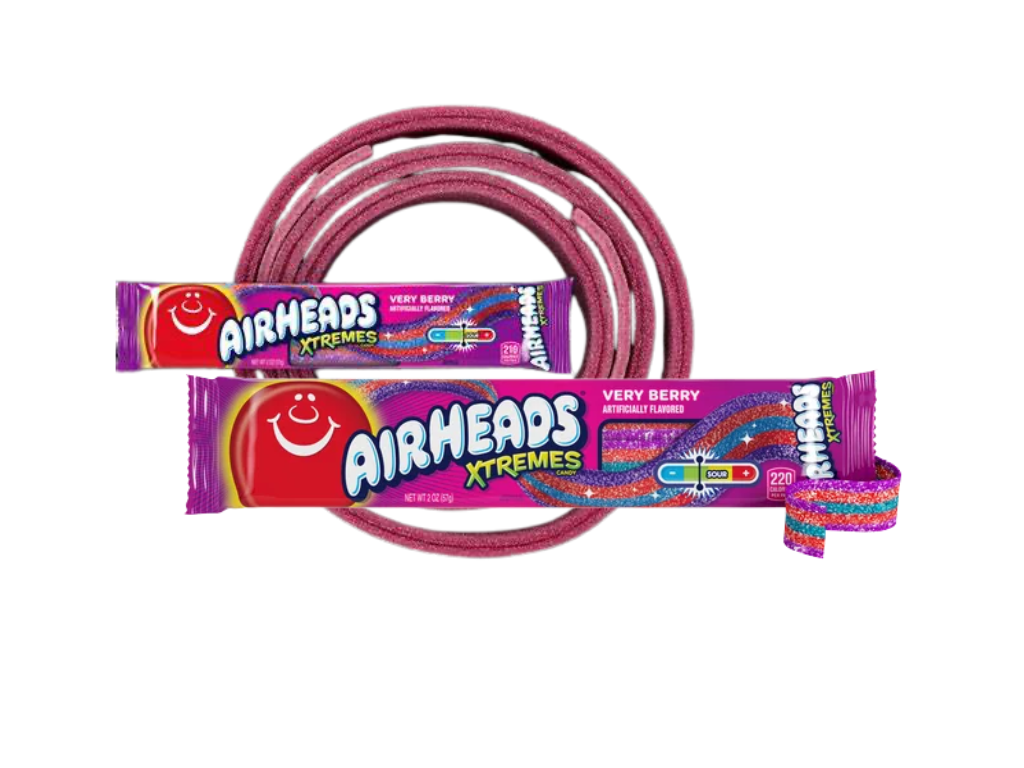 Airheads Xtremes Very Berry – Saure Fruchtgummi-Bänder 57 g – American Candy & Snacks – CANDYKÖNIG