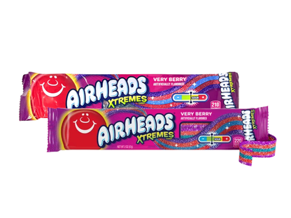 Airheads Xtremes Very Berry – Saure Fruchtgummi-Bänder 57 g – American Candy & Snacks – CANDYKÖNIG