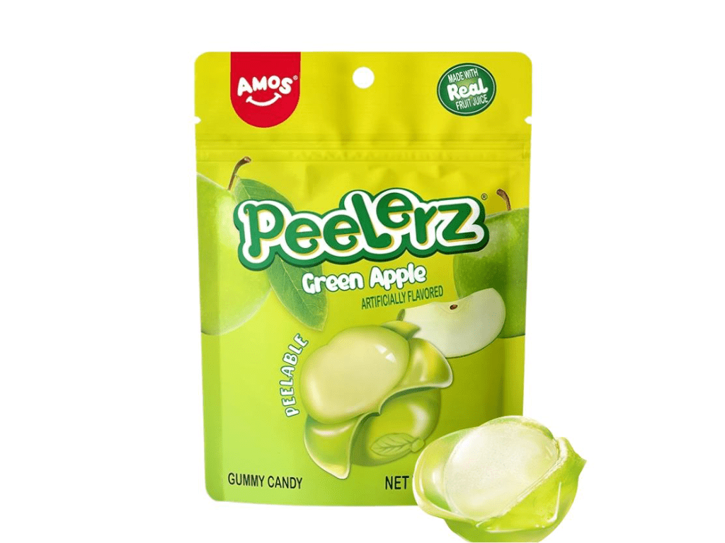 AMOS Peelerz Green Apple – 65 g – American Candy & Snacks – CANDYKÖNIG