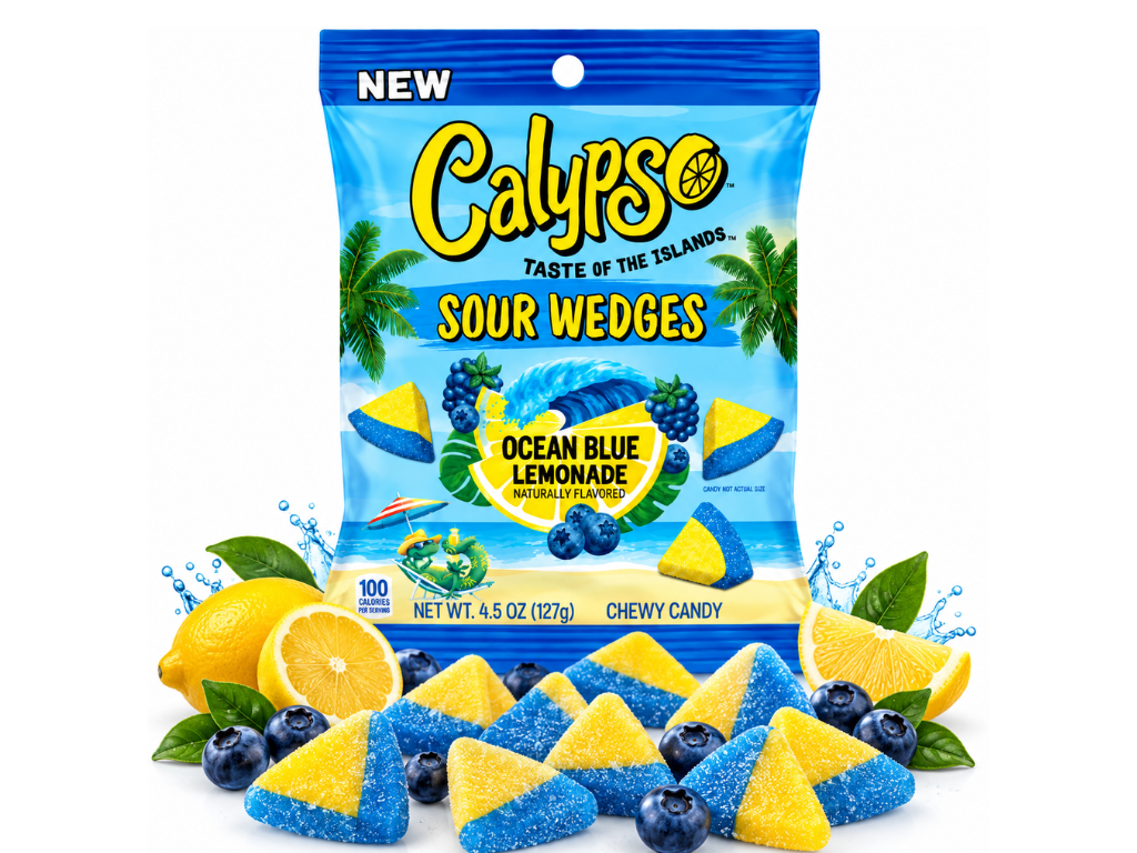Calypso Sour Wedges Ocean Blue Lemonade 127g