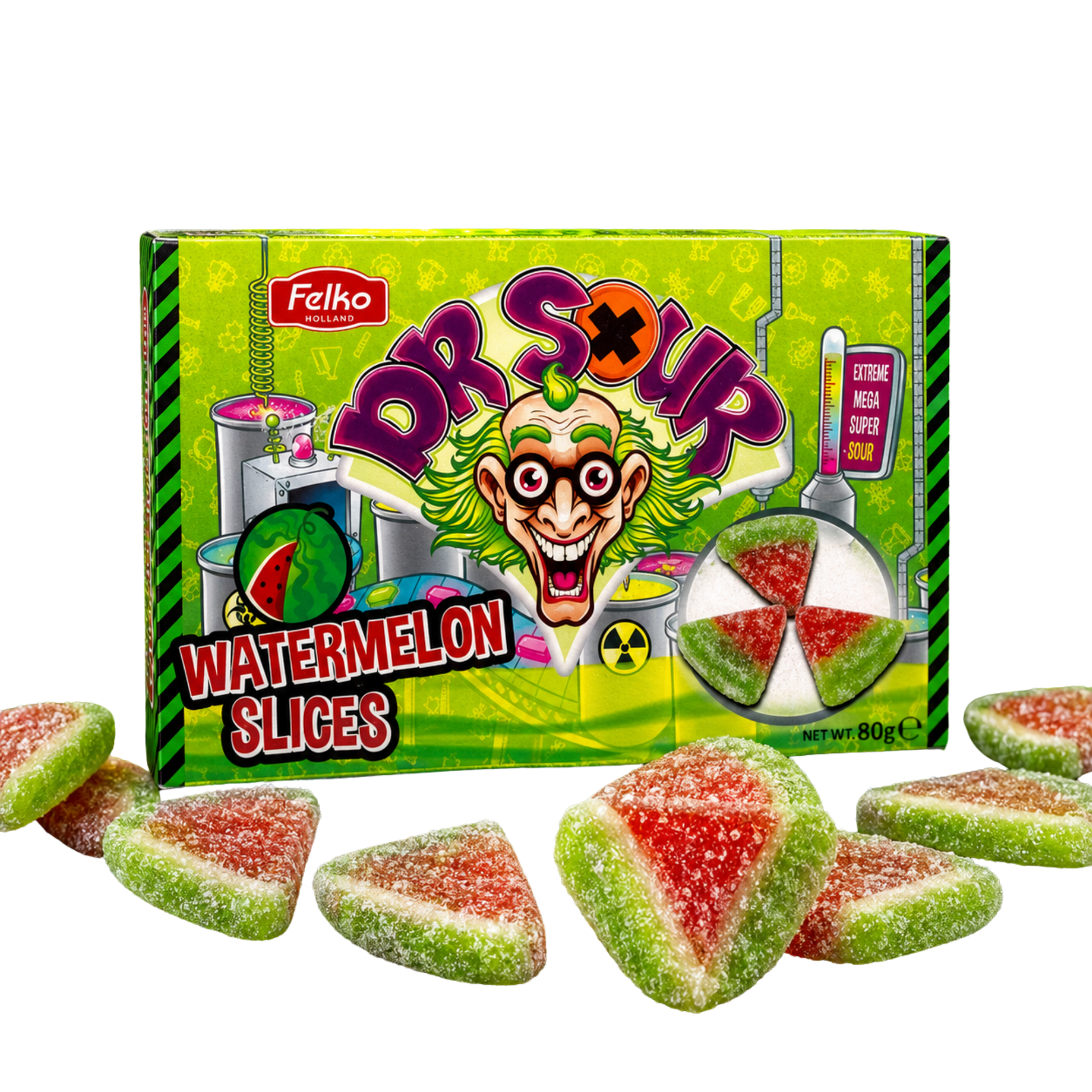 Dr. Sour Watermelon Slices 80 g – Saure Fruchtgummis – American Candy & Snacks – CANDYKÖNIG