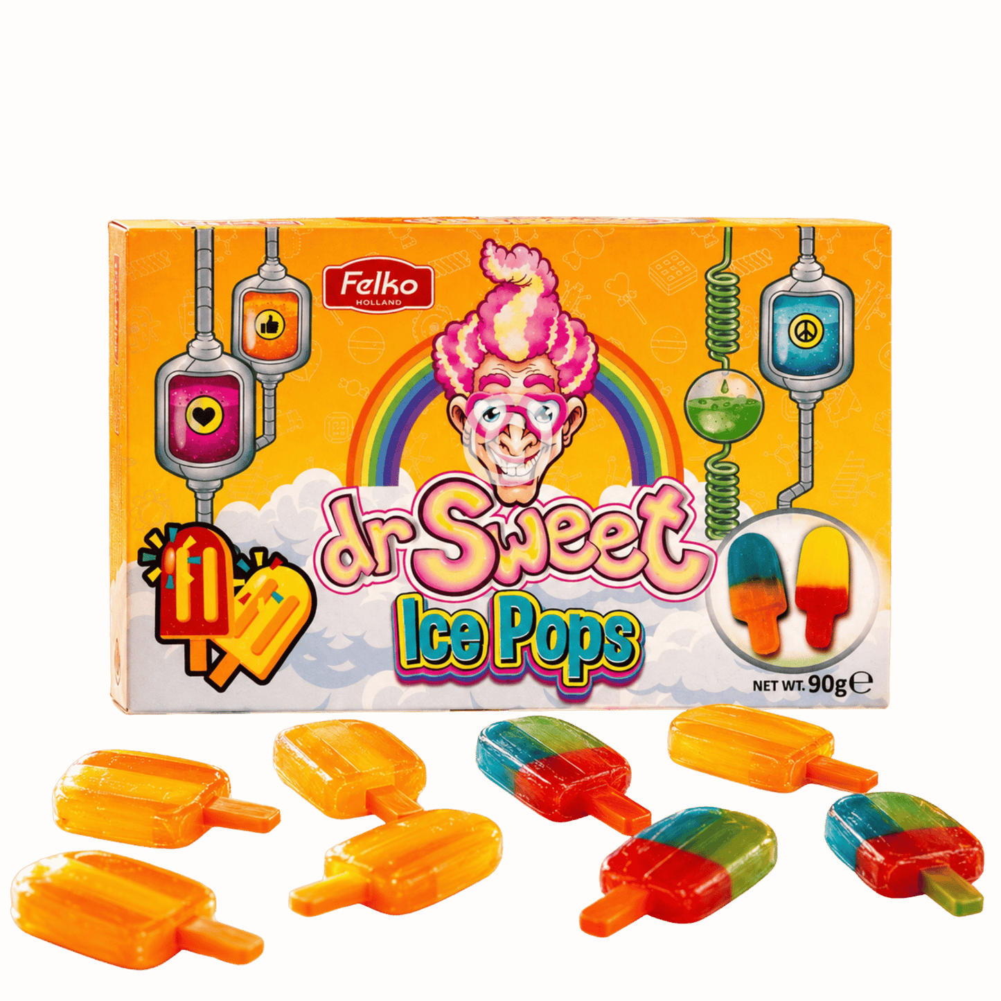 Dr. Sweet Ice Pop Gummies 90 g – Fruchtgummi in Eisform – American Candy & Snacks – CANDYKÖNIG