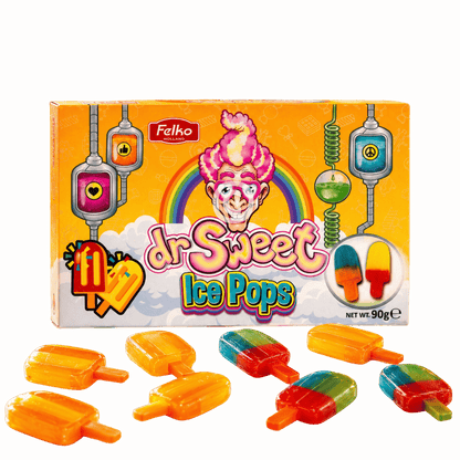 Dr. Sweet Ice Pop Gummies 90 g – Fruchtgummi in Eisform – American Candy & Snacks – CANDYKÖNIG