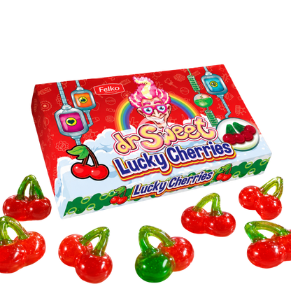 Dr. Sweet Lucky Cherries 80 g – Kirsch-Fruchtgummi – American Candy & Snacks – CANDYKÖNIG