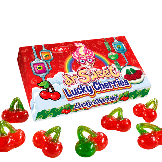 Dr. Sweet Lucky Cherries 80 g – Kirsch-Fruchtgummi – American Candy & Snacks – CANDYKÖNIG