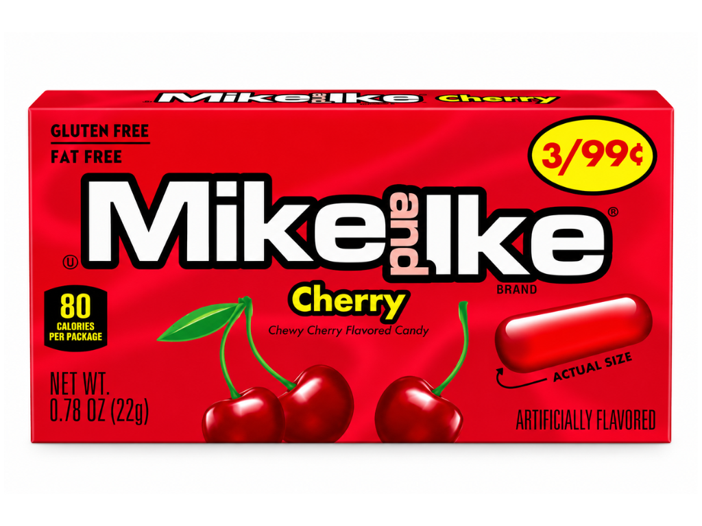 Mike and Ike Chewy Cherry Candy - 22g