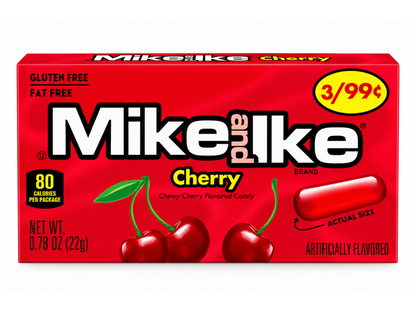 Mike and Ike Chewy Cherry Candy - 22g