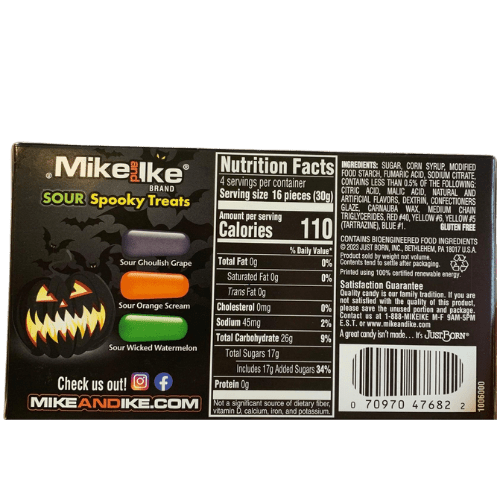 Mike&Ike Sour Spooky Treats 120 gr. IN-OUT – American Candy & Snacks – CANDYKÖNIG