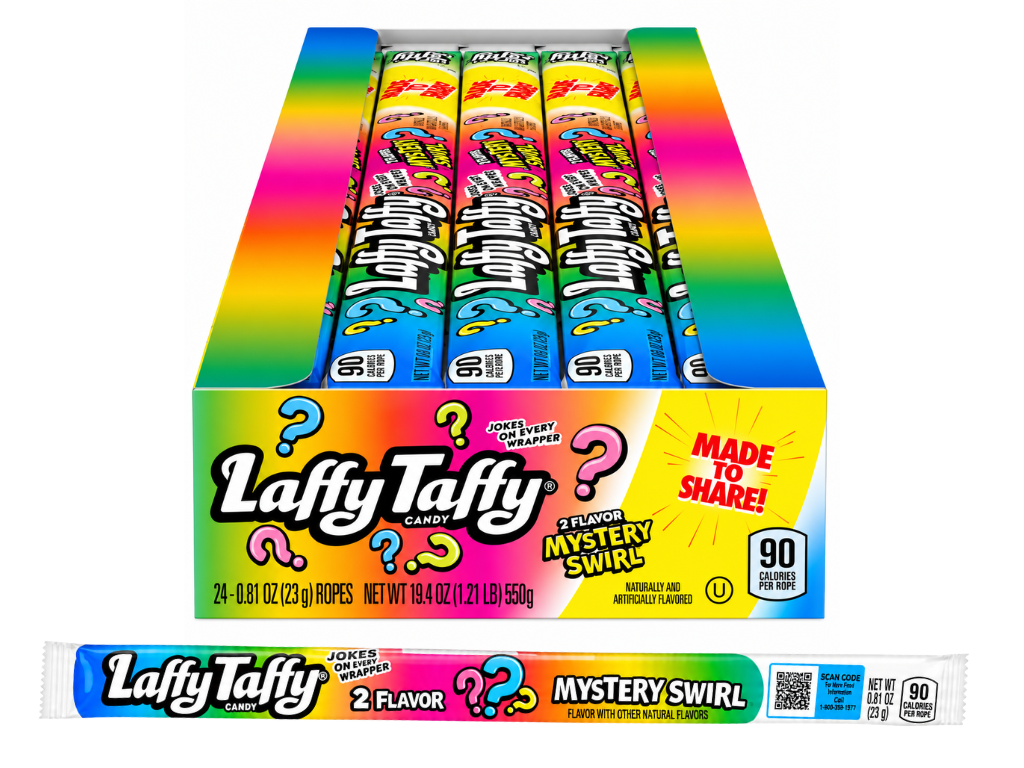 Laffy Taffy 2 Flavor Mystery Swirl 23g – Kaubonbon mit Überraschungsgeschmack