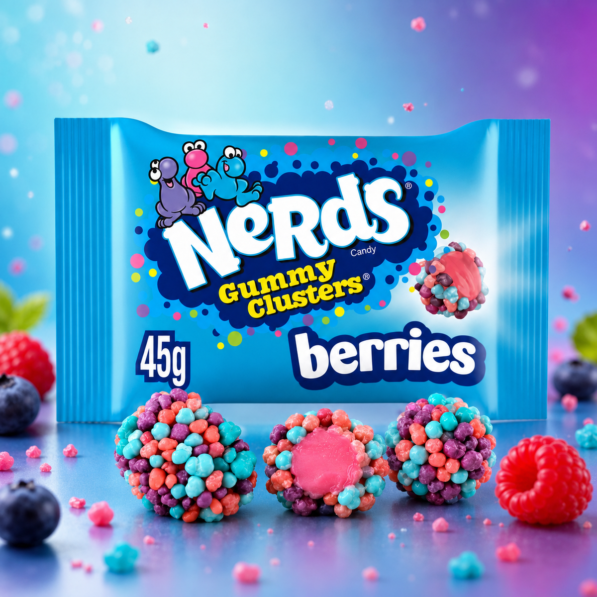 Nerds Gummy Clusters Very Berry 45 g – Original USA Candy – American Candy & Snacks – CANDYKÖNIG
