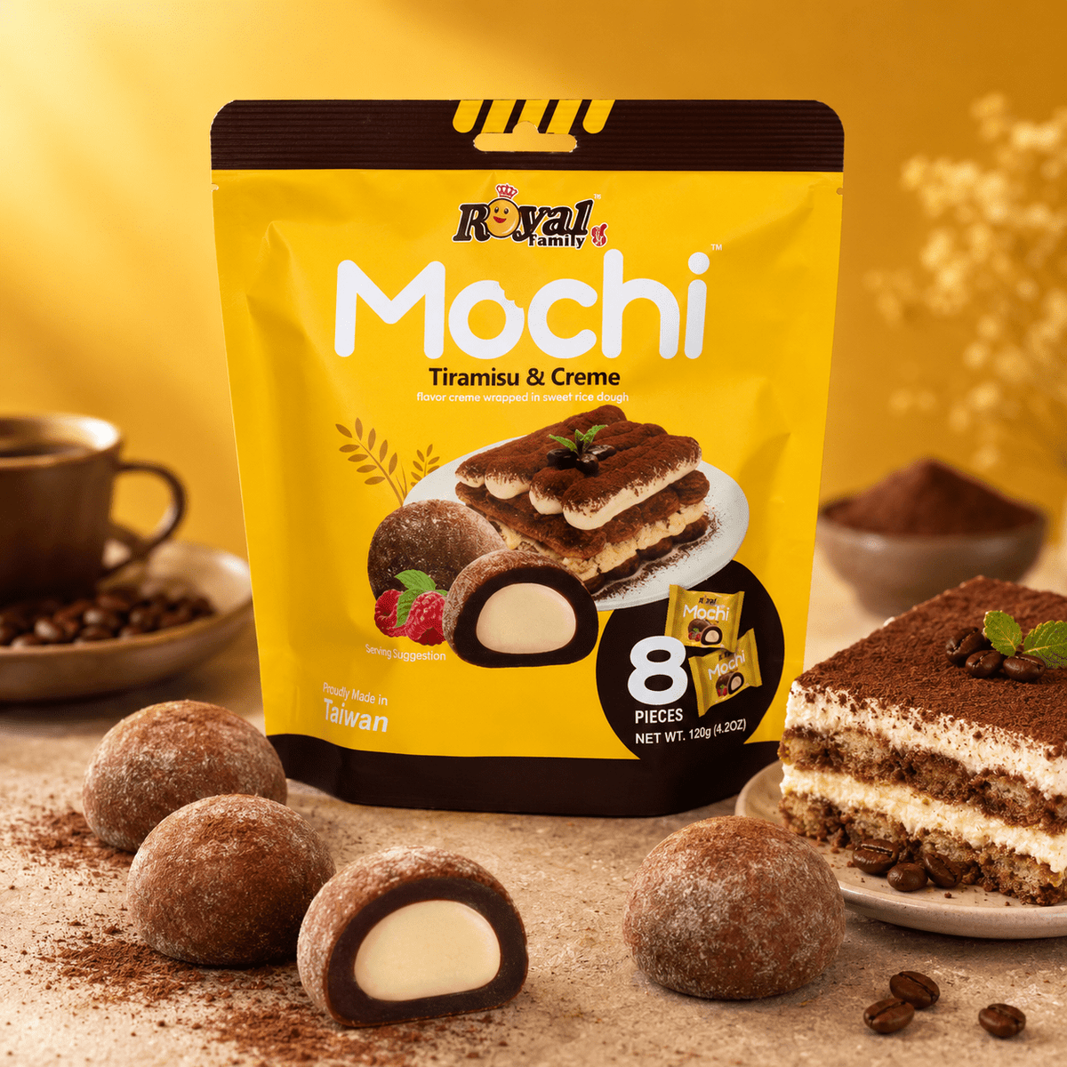 Royal Family Mochi Tiramisu & Creme 120 g – American Candy & Snacks – CANDYKÖNIG