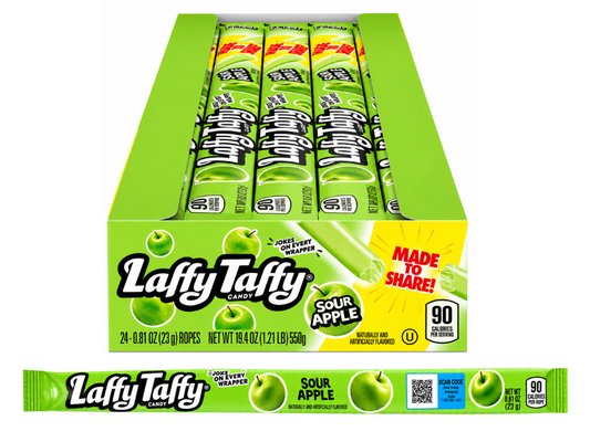 Laffy Taffy Sour Apple 23g – Kaubonbon mit saurem Apfelgeschmack