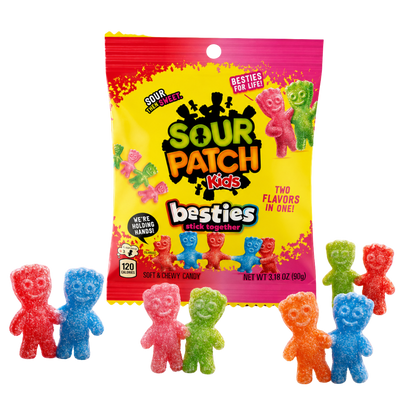 Sour Patch Kids Besties 2 Flavours 90 g – Fruchtgummis – American Candy & Snacks – CANDYKÖNIG