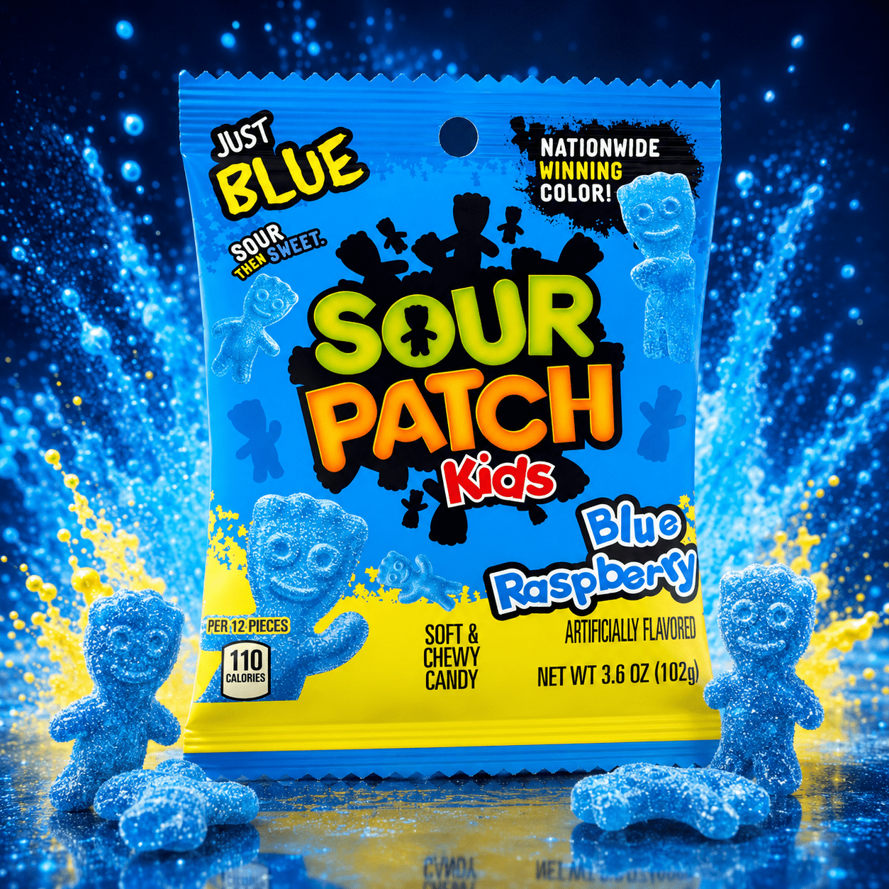 Sour Patch Kids Blue Raspberry 102 g – Saure Fruchtgummis – American Candy & Snacks – CANDYKÖNIG