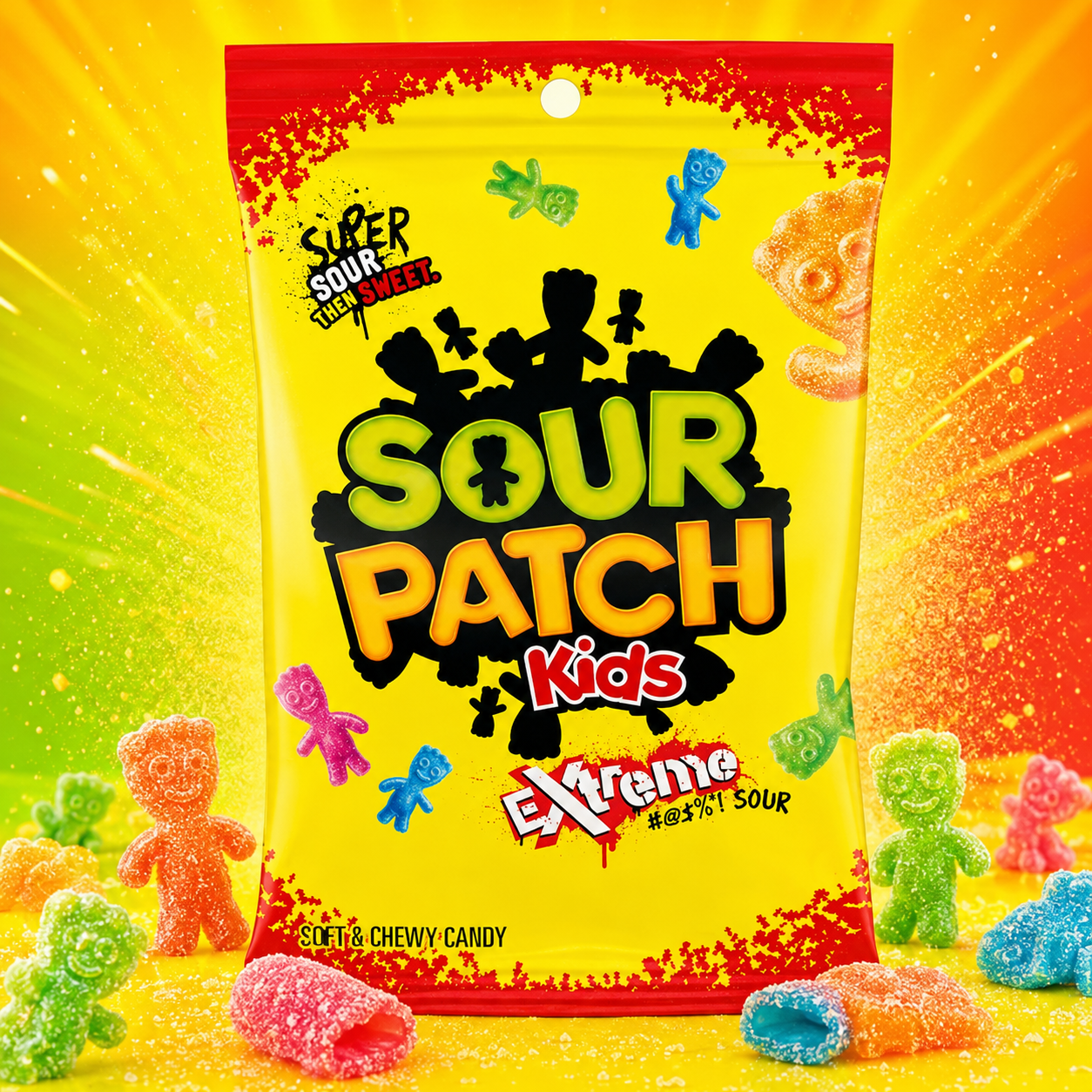 Sour Patch Kids Extreme 204 g – Extra saure Fruchtgummis – American Candy & Snacks – CANDYKÖNIG