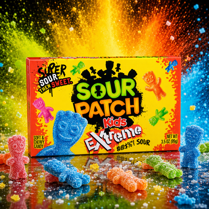 Sour Patch Kids Extreme Theatre Box 99 g – Extra sauer – American Candy & Snacks – CANDYKÖNIG