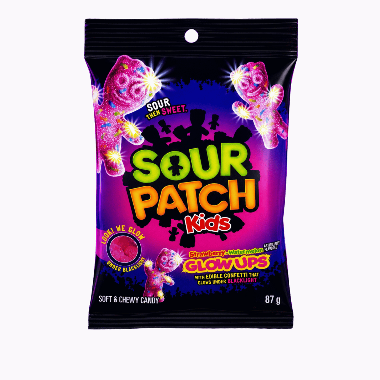 Sour Patch Kids Glow Ups 87 g – Saure Fruchtgummis – American Candy & Snacks – CANDYKÖNIG