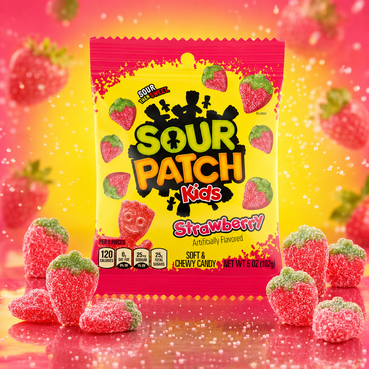 Sour Patch Kids Strawberry 102 g – Saure Erdbeer-Fruchtgummis – American Candy & Snacks – CANDYKÖNIG