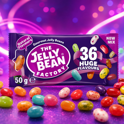 The Jelly Bean Factory 36 Flavours Mix 50 g – American Candy & Snacks – CANDYKÖNIG
