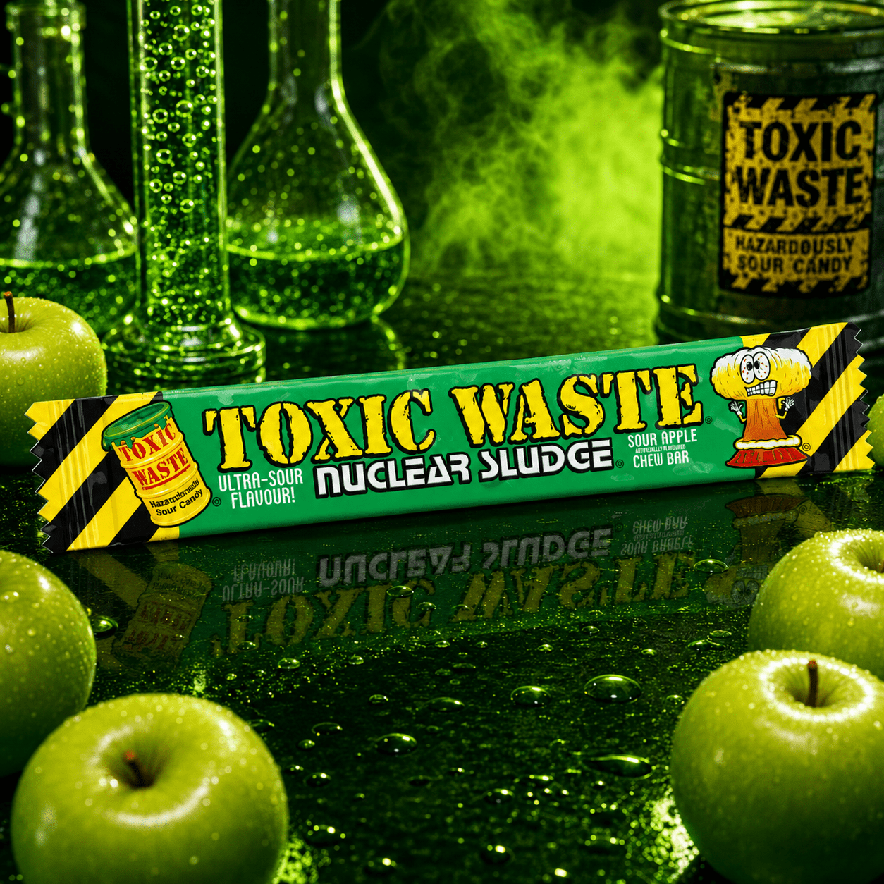 Toxic Waste Apple Chew Bar 20 g – Saurer Apfel-Kauriegel – American Candy & Snacks – CANDYKÖNIG