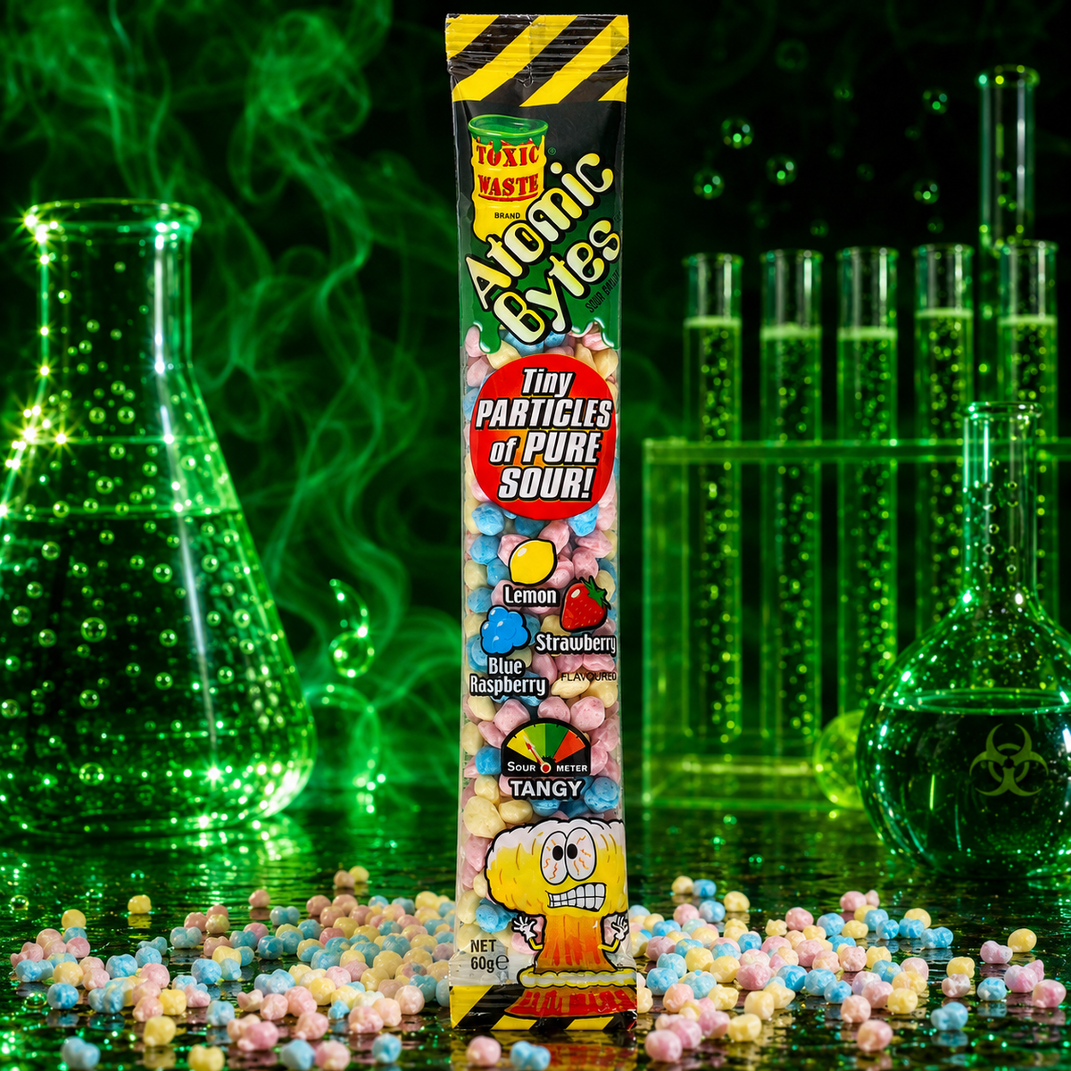 Toxic Waste Sour Atomic Bytes 60 g – Saure Kaubonbons – American Candy & Snacks – CANDYKÖNIG