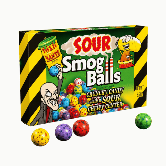 Toxic Waste Sour Smog Balls Theatre Box 85 g – Saure Bonbons – American Candy & Snacks – CANDYKÖNIG