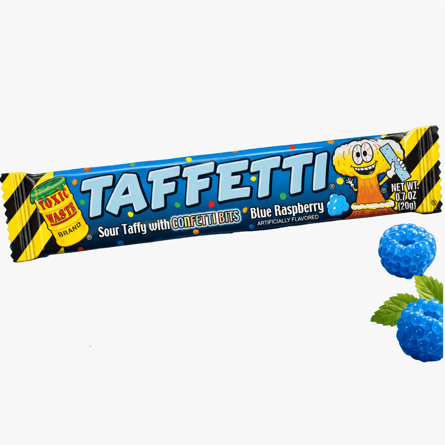 Toxic Waste Taffetti Blue Raspberry 20 g – Sour Taffy – American Candy & Snacks – CANDYKÖNIG