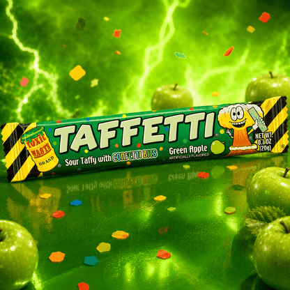 Toxic Waste Taffetti Green Apple 20 g – Saurer Taffy – American Candy & Snacks – CANDYKÖNIG