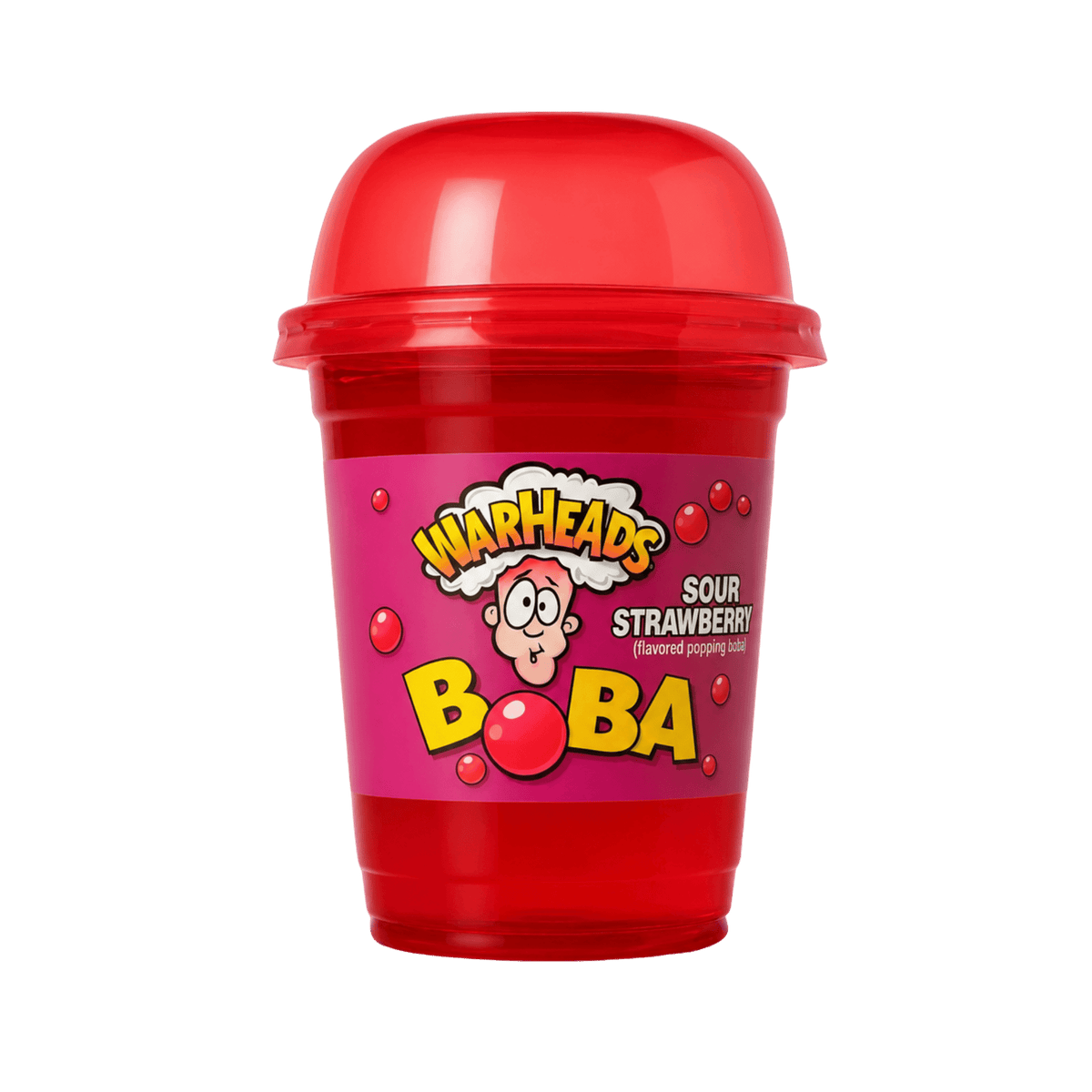 Warheads Boba Sour Strawberry 400 ml – Saure Erdbeer-Popping-Boba – American Candy & Snacks – CANDYKÖNIG