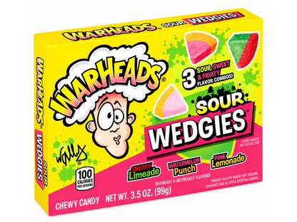 Warheads Sour Wedgies 99g – Saure Kaubonbons mit 3 fruchtigen Geschmackskombinationen