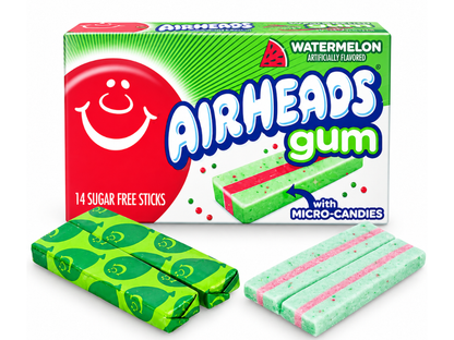 Airheads Gum Watermelon mit Micro Candies - 14 Sticks