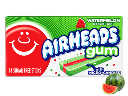 Airheads Gum Watermelon mit Micro Candies - 14 Sticks