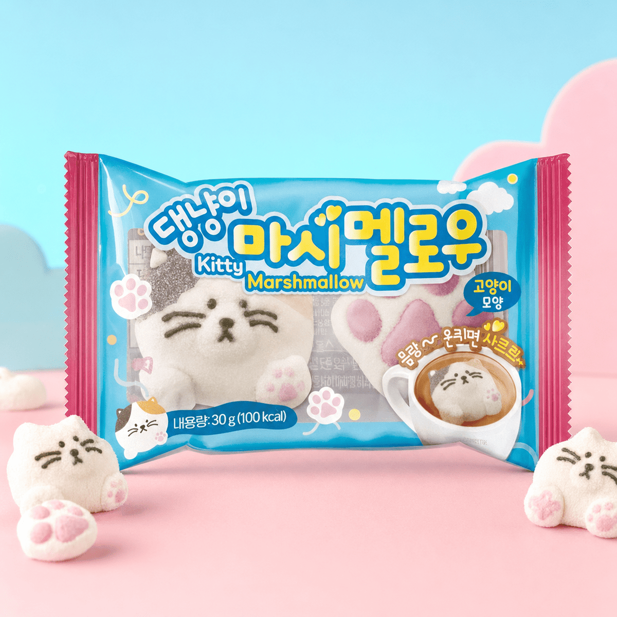 Yum’s Kitty Marshmallow 30 g – süßer Katzen-Marshmallow – American Candy & Snacks – CANDYKÖNIG