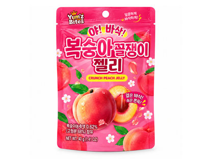 Yum'z Bites Crunch Peach Jelly - 40g